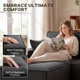 thumbnail image 4 of HOMCOM Sofa with Double Chaises, Modular U Shaped Couch, Dark Grey, 4 of 10