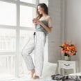 thumbnail image 6 of JUNZAN Travel Around The World Airplane Women's Pajama Pants Drawstring Comfy Sleep Bottoms with Pockets-Large, 6 of 7