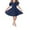 Navy, variant on NAISIBABY Girls Flare Dress, Ruffled Sleeve Solid Color Summer Casual Princess Dress Wine 5-6T