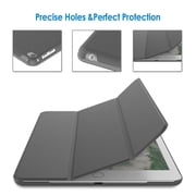 iPad Air 2 Case, SuprJETech® iPad Air 2 Slim-Fit Smart Case Cover for Apple iPad Air 2 (iPad 6) 2014 Model Ultra Slim Lightweight Stand with Smart Cover Auto Wake/Sleep (Dark Grey)