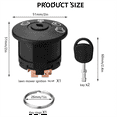 thumbnail image 4 of 2X Ignition Switch 4 Position with Key for Riding Lawn Mower Tractor 193350 532193350, 4 of 6