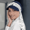 thumbnail image 1 of Ludovica (Lirio Blanco Marino): Sombrero para el Sol de Moda de Lujo con Bufanda / Sombreros y Bufandas de Playa de Verano para Mujer Protección Solar UPF 50+ / Gorra de Bambú para Vendedor de Periódicos, 1 of 8