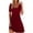 Wine, variant on Ichuanyi Woman Dress, Summer Casual Loose Dress For Women,Womens O-Neck Sleeve Sundress Swing Flowy Mini Dress Solid Dress