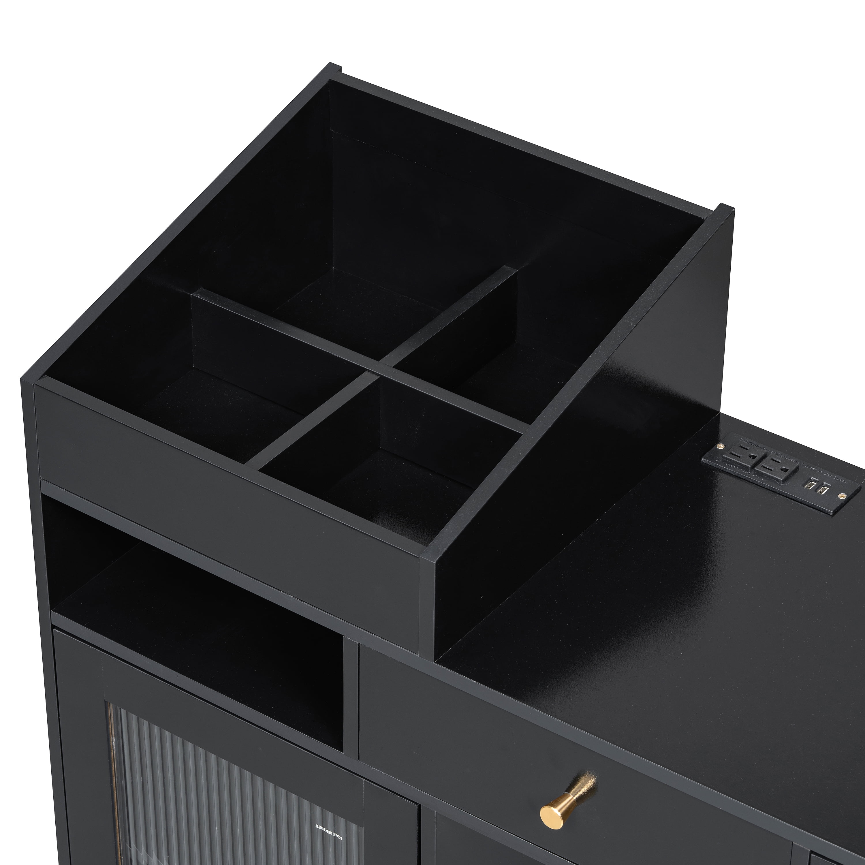Euroco Modern Vanity Desk with Charging Station, Drawers & Cabinet – Makeup Table with Padded Stool, USB Ports & Storage for Bedroom or Office