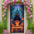 thumbnail image 2 of Spooky Gothic Pumpkin Banner Haunted Halloween Ghost for Holiday Decoration Party Decor Indoor Event, 2 of 5