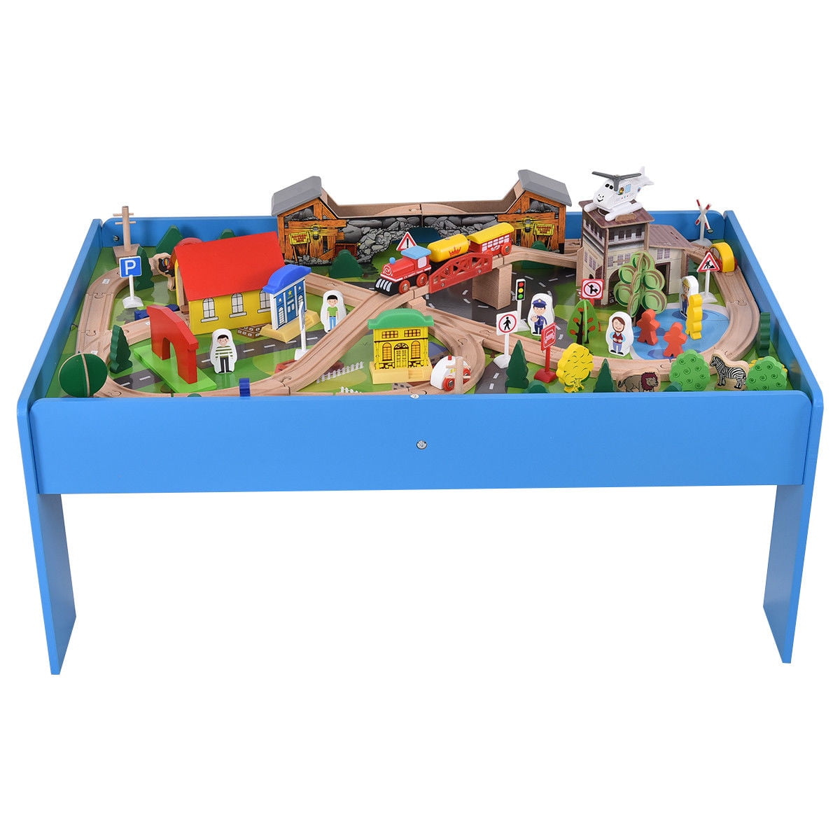 kids train table with storage