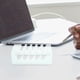 thumbnail image 4 of Soporte de acrílico para teléfono móvil, transparente, para escritorio, oficina y sala de reuniones. Caja organizadora para teléfono móvil., 4 of 6