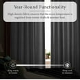 thumbnail image 6 of Kotton Culture 100% Blackout Curtain Triple Pinch Pleat Thermal Insulated Room Darkening Spill Proof Machine Washable Window Treatment Panels (1 Panel, 100x95, White), 6 of 8