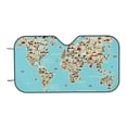thumbnail image 7 of Daiia World Travel Line Icons Map Windshield Sun Shade for Car SUV Truck (Small ), Car Sun Shade Windshield, Car Shades for Front Windows, Sunshade for Car Windshield, 7 of 7
