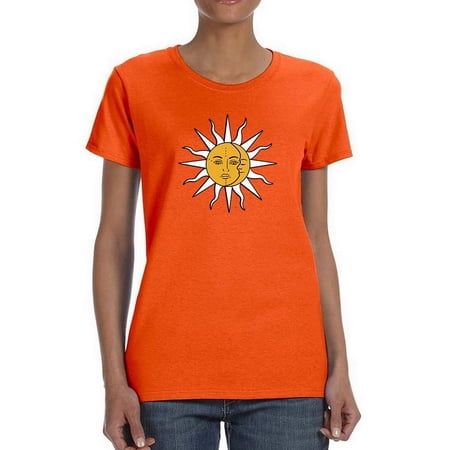 Vintage Sun Moon Daisy T-Shirt Women -Image by Shutterstock Female Large