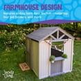 thumbnail image 4 of Jack & June Cedar Wood Playhouse with Built-in Countertop and Sliding Barn Door – Adorable, Durable, and Perfect for Imaginative Play – Ideal for Kids of All Ages!, 4 of 6