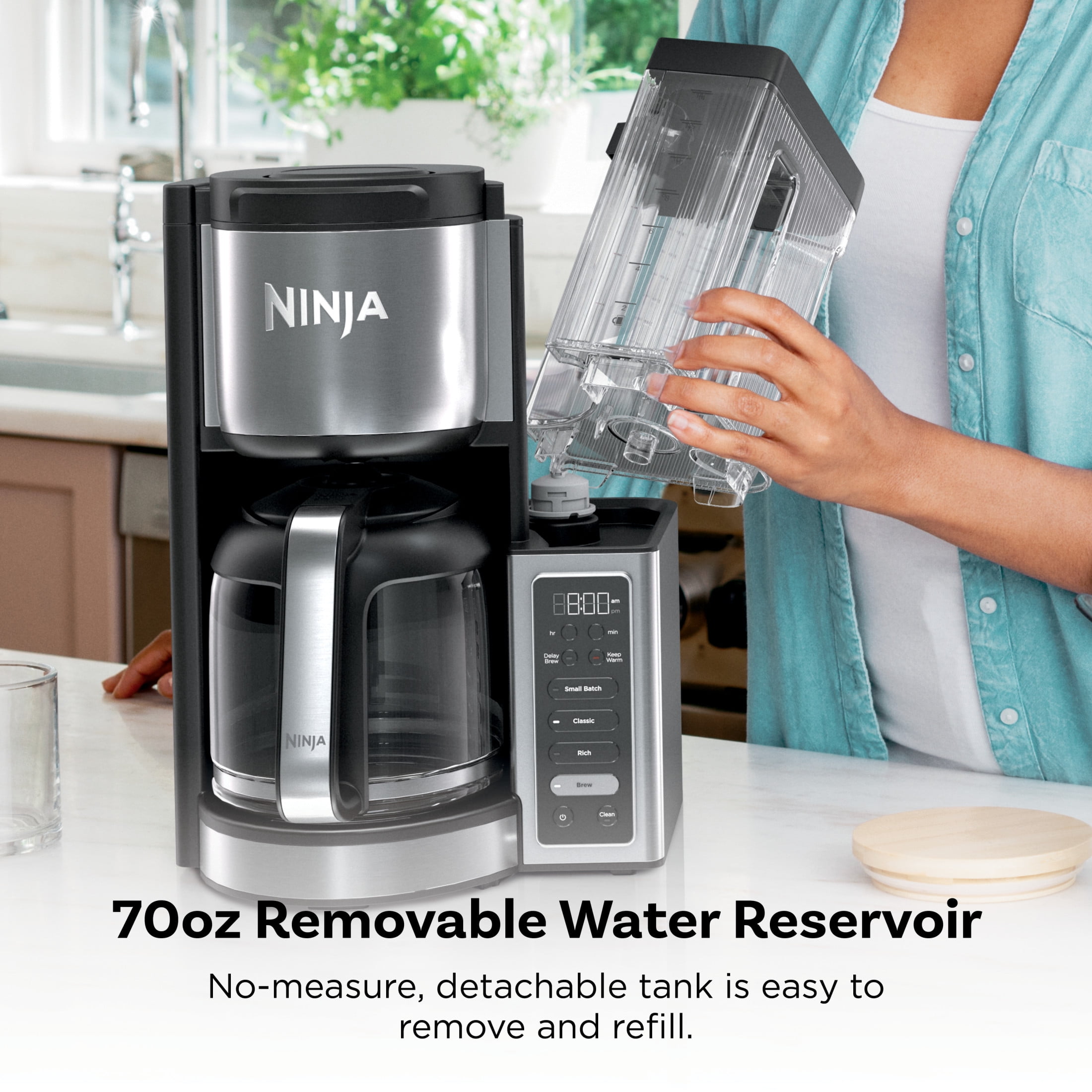 Ninja Fresh Brew 14-Cup Drip Coffee Maker, Classic & Rich Brew Styles, Delay Brew, CE451, Stainless Steel