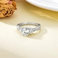 thumbnail image 3 of Dazzlingdaimonds Jewels 3.00 Ct Round Cut White Diamond Engagement Wedding Promise Eternity Band Ring 14K White Gold Plated 925 Sterling Silver For Women's -8.5, 3 of 3