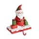 thumbnail image 2 of Estatua navideña con soporte para medias, adorno de resina, figura escultural para estantería, oficina, dormitorio, centros de mesa para interiores Papá Noel, 2 of 9