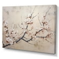 thumbnail image 2 of Designart "Simplistic Grey And Ivory Cherry Blossom" Cherry Blossom Wall Art Living Room, 2 of 7