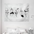 thumbnail image 1 of Feather Tapestry, Stylized Doodle Borders with Triangle Motifs Artistic Bohemian Western, Wall Hanging for Bedroom Living Room Dorm Decor, 80W X 60L Inches, Black White Pale Grey, by Ambesonne, 1 of 2