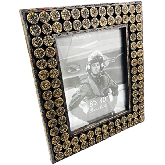 Urbalabs Western Cowboy Shotgun Shell Bullet Decor Large Picture Frame 8 x 10 Rustic Country Gifts Farmhouse Picture Frames Standing 8x10 Elaborate Picture Frame