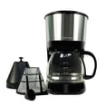 thumbnail image 5 of Chefman Cafetera programable de 1L, cafetera eléctrica, olla antigoteo, filtro reutilizable para molidos frescos, acero inoxidable redondo, jarra de vidrio, 5 of 5
