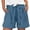 Dark Blue, variant on Women's Casual Summer Shorts With Tie Detail Comfortable Everyday Wear Short Pants For Women Comfy Trousers Pants for Women