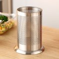 thumbnail image 3 of Utensil Organizer, Compact Size Utensil Holder Drain Holes Multifunctional Stainless Steel  for Cutlery, 3 of 7