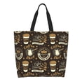 thumbnail image 1 of Balery coffee shop house Bolsa Tote Estilo Estético con Cremalleras, Bolsa de Hombro, Bolsa de Compras Grande y Plegable, 1 of 7