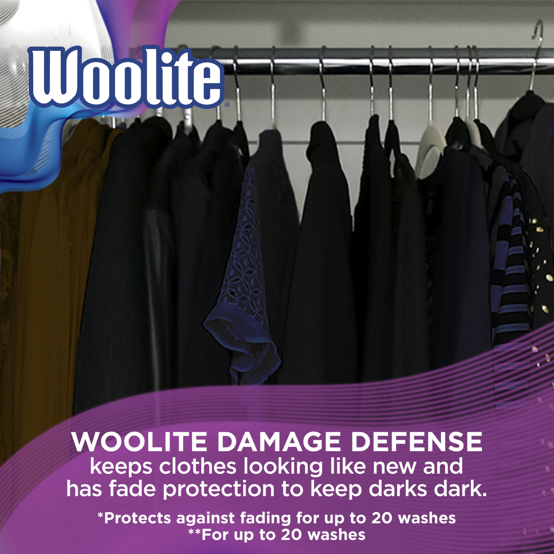 Woolite Darks Defense Liquid Laundry Detergent, 33 Loads, 50 Fl Oz, Regular  & HE Washers, Packaging May Vary