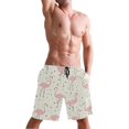 thumbnail image 5 of Dailycode Men's Quick Dry Swim Trunks Beach Shorts Casual Summer Board Shorts with Pockets, Flamingo with Polka Dots, 5 of 8