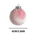 thumbnail image 3 of Christmas Decorations 1pcs 2.35Inch Glitter Velvet Christmas Ball Shatterproof Plastic Flocked Christmas Tree Ball Ornaments Classic Colors Xmas Holiday Hanging For Christmas Tree Party Decor, 3 of 6