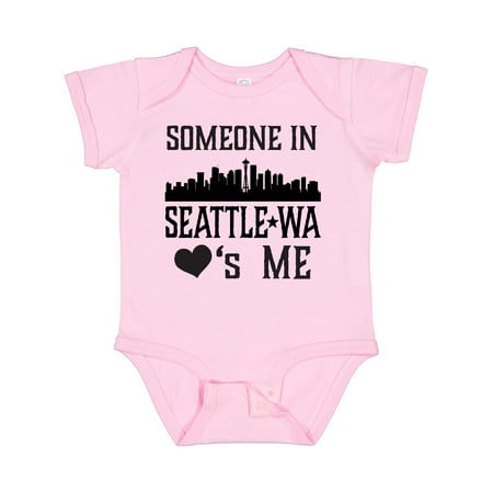 

Inktastic Seattle Washington Someone Loves Me Skyline Gift Baby Boy or Baby Girl Bodysuit