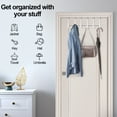 thumbnail image 3 of 6 Pack Metal Over The Door Hooks, Over Door Hooks With Soft Rubber Surface, Heavy Duty Organizer Over The Door Hangers for Clothes, Umbrellas, Bag, Towels, Hats (White), 3 of 6