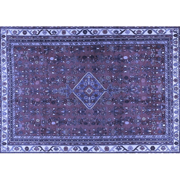 Ahgly Company Indoor Rectangle Persian Blue Traditional Area Rugs, 3' x 5'