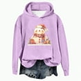 thumbnail image 2 of Towmus Plus Size Christmas Hoodies Sweatshirts for Women Cute Snowman Graphic Hooded Fall Long Sleeve Tops Casual Pullover Winter Coats, 2 of 5