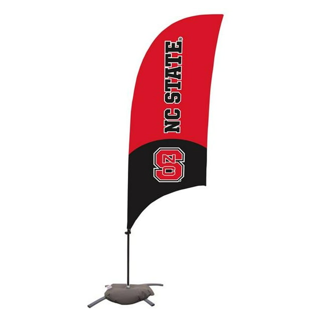 Showdown Displays 810029NCST-001 7.5 ft. North Carolina State Wolfpack Razor Feather NCAA Flag with Cross Base - No.001