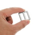 thumbnail image 4 of Uxcell 23/32 Inch Tri-Glide Slide Buckles, 10 Pack Metal Webbing Strap Fastener for Backpack Bag Belt, Silver, 4 of 5