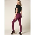 thumbnail image 5 of Made by Johnny Women's Casual Leggings Stretchy Work Ankle Pants Office Slacks with Pocket XL WINE, 5 of 6