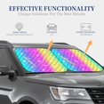 thumbnail image 4 of Honeii Rainbow Scales2 Print Foldable Car Sun Shade for Windshield, 2-Piece UV Protection Shade, Protects Car Interior, Ideal for Cars, Trucks, SUVs-Large, 4 of 6