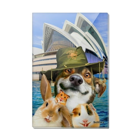 

Sydney Opera House Australia Dog Rabbit Guinea Pig Rectangle Acrylic Fridge Refrigerator Magnet