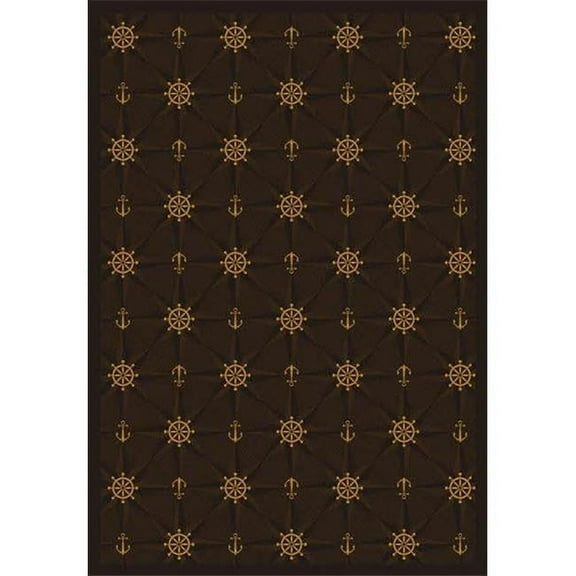 Mariner s Tale Chocolate 7 ft.8 in. x 10 ft.9 in.  WearOn Nylon Machine Tufted- Cut Pile Whimsy Rug