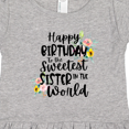 thumbnail image 4 of Inktastic Happy Birthday to the Sweetest Sister in the World Girls Toddler Dress, 4 of 5