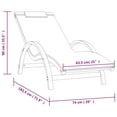 thumbnail image 4 of vidaXL Sun Lounger with Pillow Gray Textilene and Solid Wood Poplar, 4 of 17