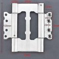 thumbnail image 4 of 2 Pieces Cafe Salon Door Pivot Hinge Stainless Steel Mortiseless Double Action Invisible Door Hinges 12.5 cm(5 inch), 4 of 4
