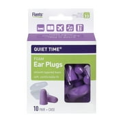 Flents Quiet Time Ear Plugs/Earplugs | 10 Pair | Case Included | NRR 33 | Made in The USA