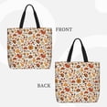 thumbnail image 5 of Defioc Thanksgiving Food Pattern Tote Bag for Women,Large Capacity Tote Bag with Zipper Casual Shoulder Handbags Shopping Bag, 5 of 8