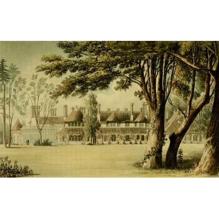 Park Cottages - Repository of Arts 1817 His Majestys cottage Windsor Park Stretched Canvas - Unknown (24 x 36)