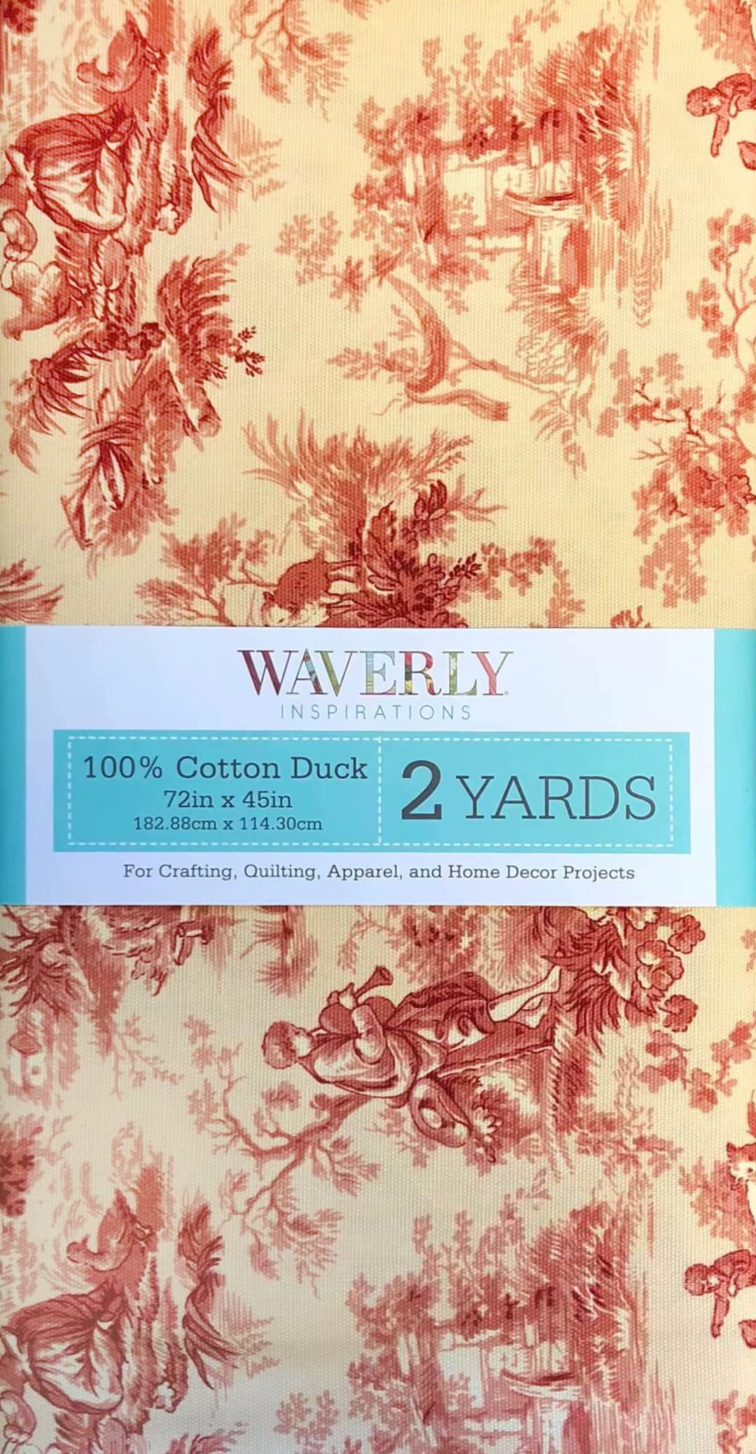 Waverly Inspirations 100 Cotton Duck 45 Width X 2 Yds Toile Print Antique Color Pre Cut Sewing 1721