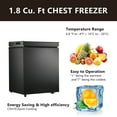 thumbnail image 6 of KNDKO 1.8cu.ft. Chest Freezer with Adjustable Temperature, Free Standing Top Open Door Compact Freezer with Removable Basket for Kitchen/Home/Bar/Garage/Office, 6 of 9