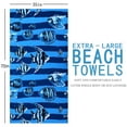 thumbnail image 3 of Oversized Terry Beach Towel 36 x 72 in Microfiber Soft Extra Large Long XL Pool Swim Towels,Quick Dry Super Absorbent Sandless Travel Towels Vacation Essentials Lounge Cover Gift - Navy Blue Fish, 3 of 7