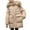Khaki-01, variant on HTNBO Womens Parka Casual Long Outwear Winter Hooded Coat Female Winter Jacket Women Winter Down Cotton Jackets Coats