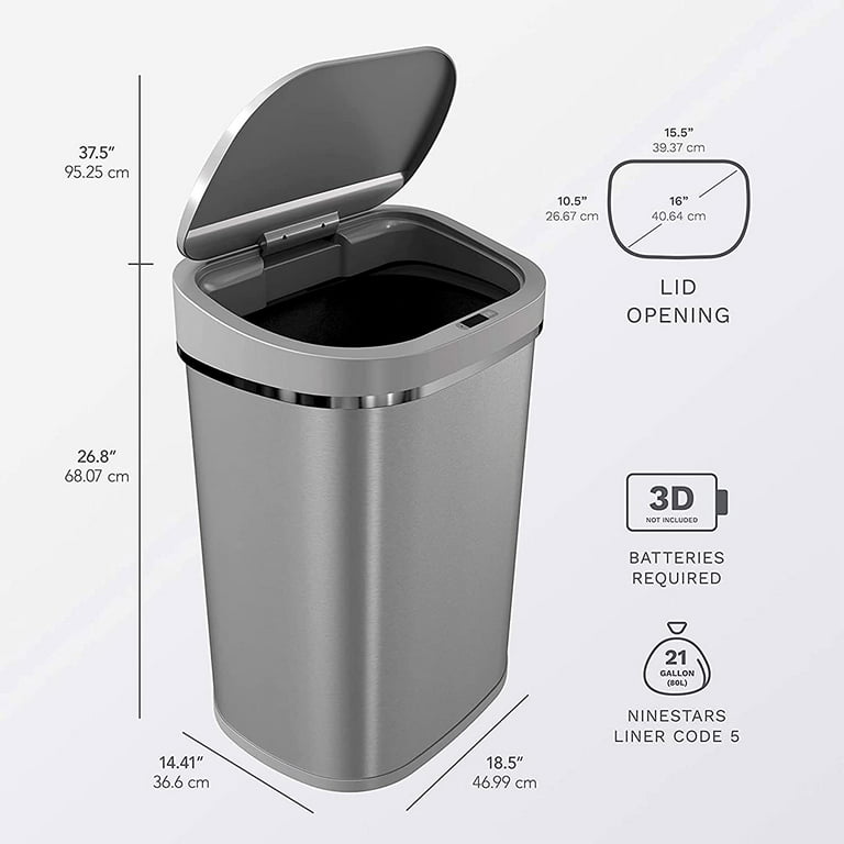 Bathroom Trash Can with Lid 2.2Gallon Automatic Touchless Garbage Can 2  Pack New