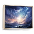 thumbnail image 2 of Designart "A Shower of Light Meteors in the Night Sky II" Landscapes Floater Framed Canvas Wall Art, 2 of 7